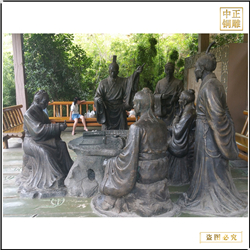 公園景區古代人物銅雕塑 公園景區古代人物銅雕塑