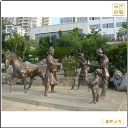 廣場古代人物雕塑聊天銅雕塑 廣場古代人物雕塑聊天銅雕塑