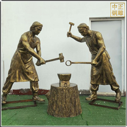 人物打鐵銅雕塑 人物打鐵銅雕塑