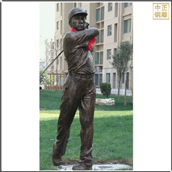 帶紅領巾打高爾夫人物雕塑 帶紅領巾打高爾夫人物雕塑