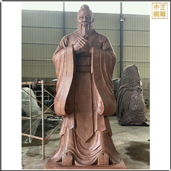 鑄銅古代孔子雕塑廠家 鑄銅古代孔子雕塑廠家