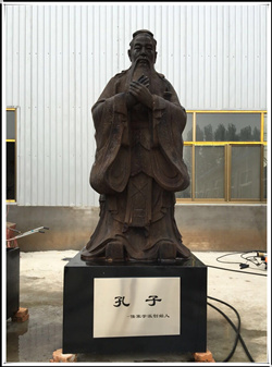 雙手交叉的孔子銅雕塑 雙手交叉的孔子銅雕塑