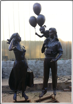 一家三口銅雕 一家三口銅雕