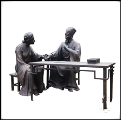 中醫(yī)號(hào)脈雕塑|中醫(yī)問診情景小品 中醫(yī)號(hào)脈雕塑|中醫(yī)問診情景小品