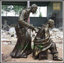 中醫(yī)拔罐雕塑|拔罐銅雕塑 中醫(yī)拔罐雕塑|拔罐銅雕塑