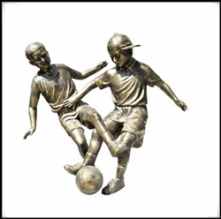 踢足球人物雕塑|踢足球銅雕塑 踢足球人物雕塑|踢足球銅雕塑