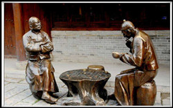 下象棋人物雕塑圖片 下象棋人物雕塑圖片