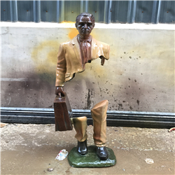 鑄銅西裝男人雕塑 鑄銅西裝男人雕塑