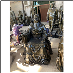 孔子教學看書銅雕塑 孔子教學看書銅雕塑