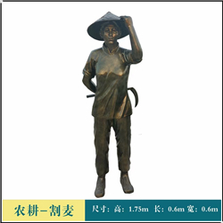 農(nóng)耕割脈人物銅雕雕塑 農(nóng)耕割脈人物銅雕雕塑